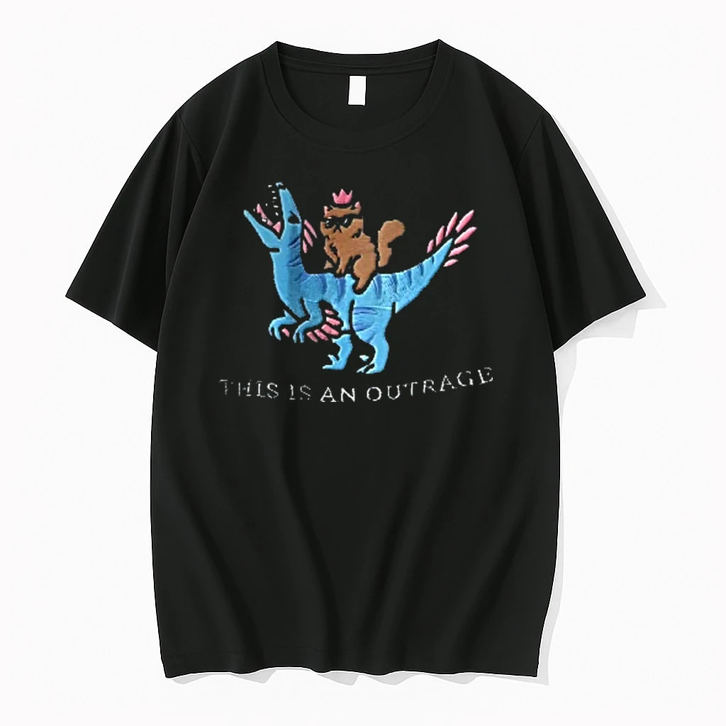 Officials This Is An Outrage Cat Riding Dinosaur Youth T Shirt Sweater