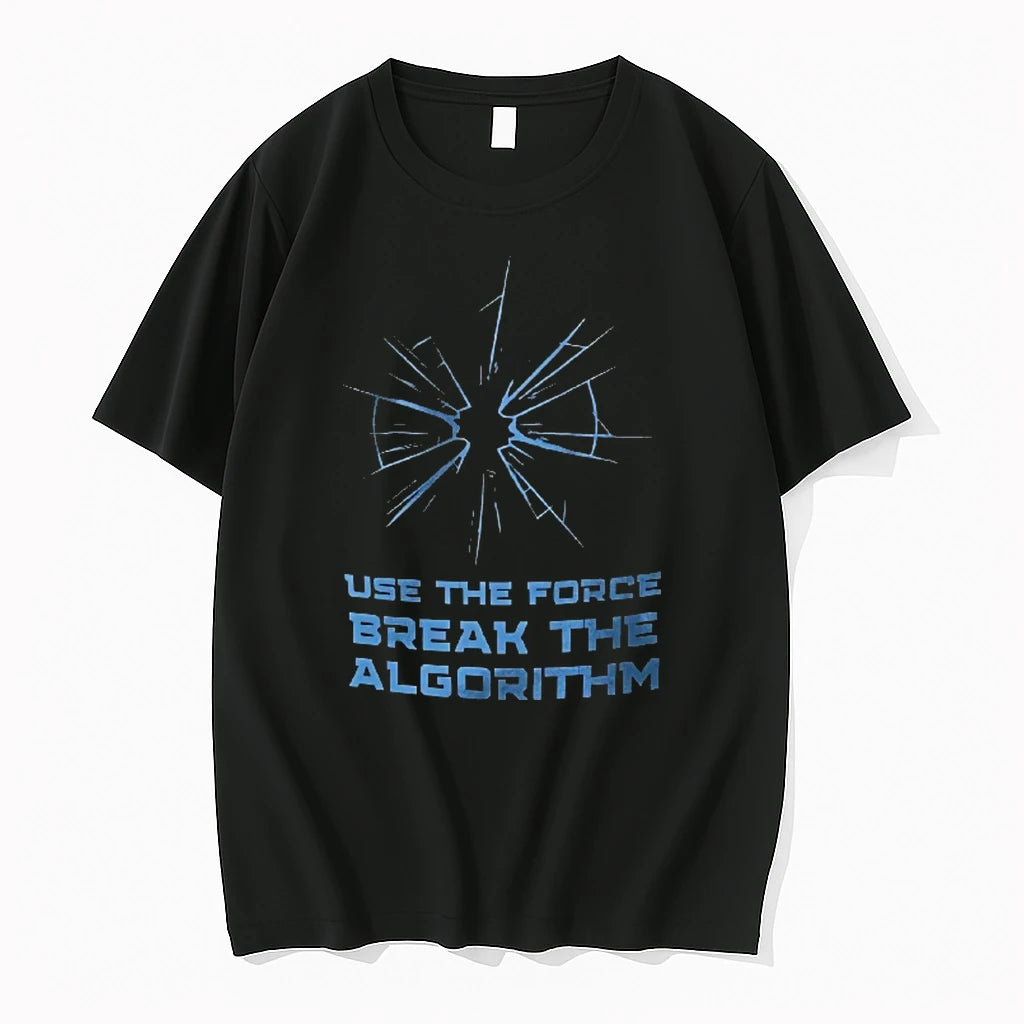 Officials Use The Force Break Algorithm Blue Shattered Glass Impact Crack Youth T Shirt Sweater
