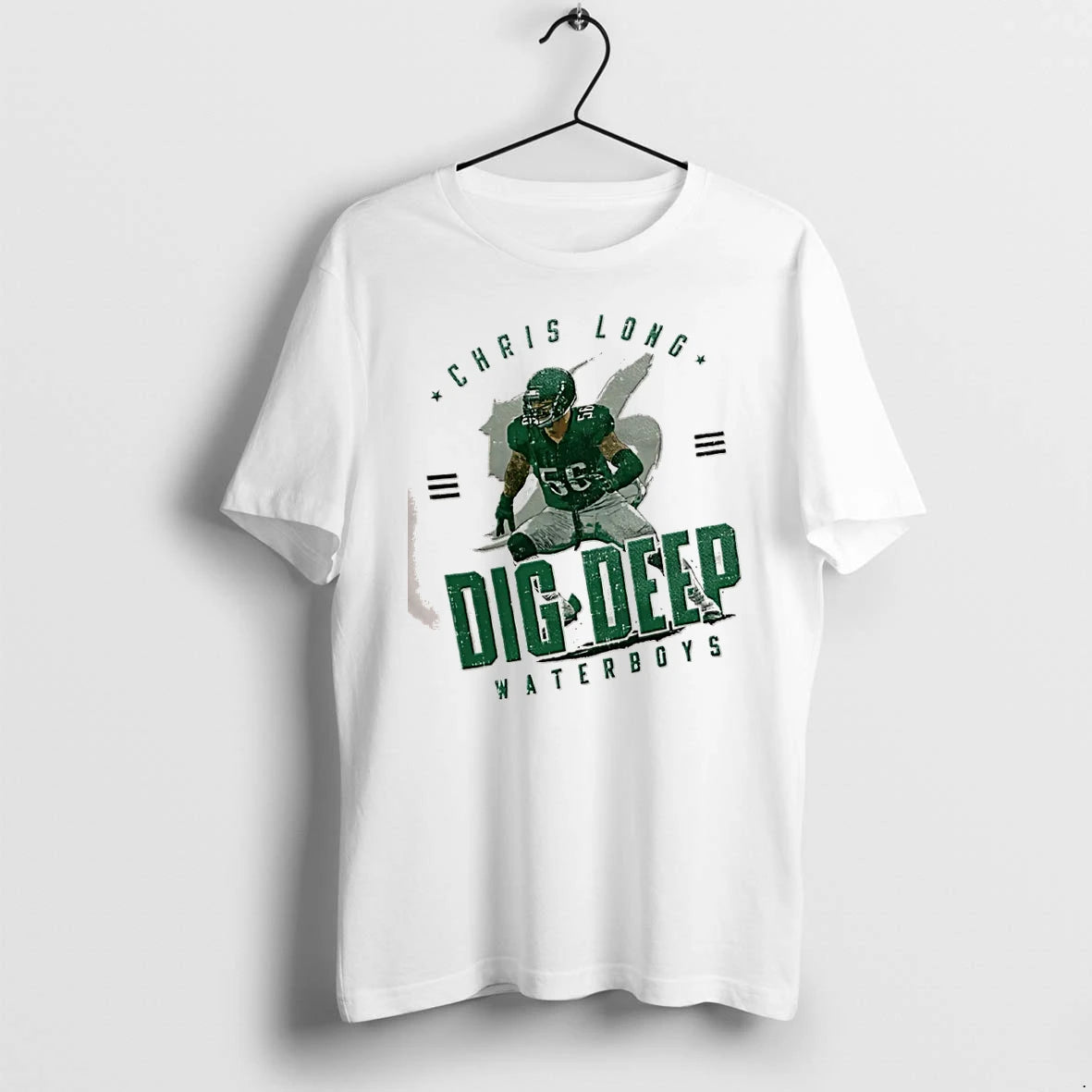 Officials Waterboys Chris Long Dig Deep 56 Distressed Football T Shirt Sweater