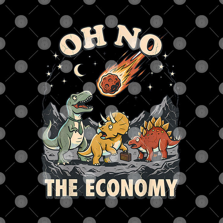 Oh No The Economy Dinosaur T Shirt