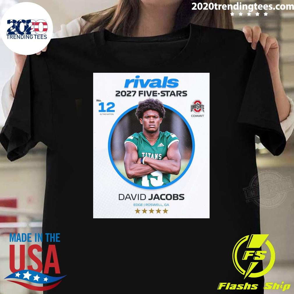 Ohio State Edge Commit David Jacobs Ranks No. 12 and Five-Stars In The Updated 2027 Shirt