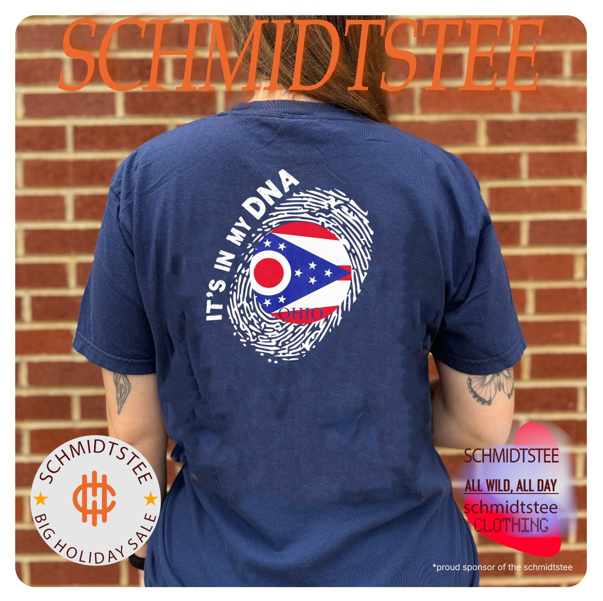 Ohio State flag on fingerprint it’s in my DNA shirt
