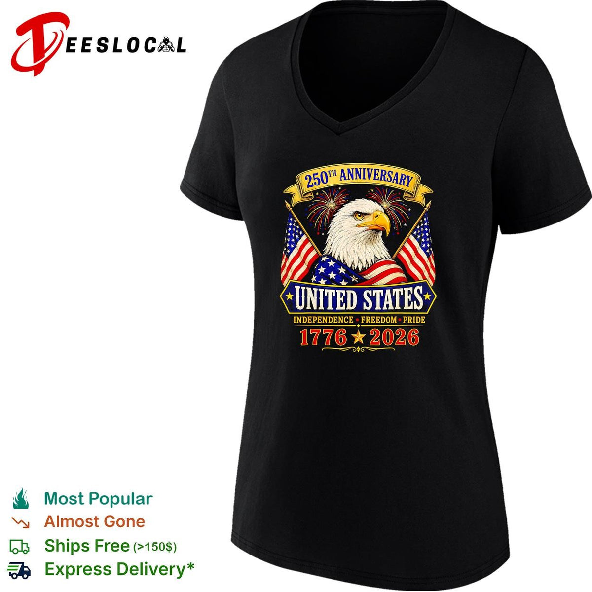 Eagle 250th anniversary United States independence freedom pride poster shirt