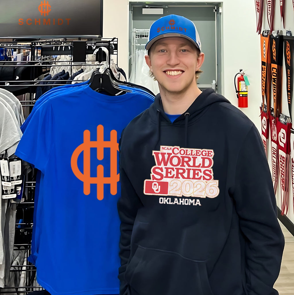 Oklahoma Baseball 2026 College World Series logo shirt