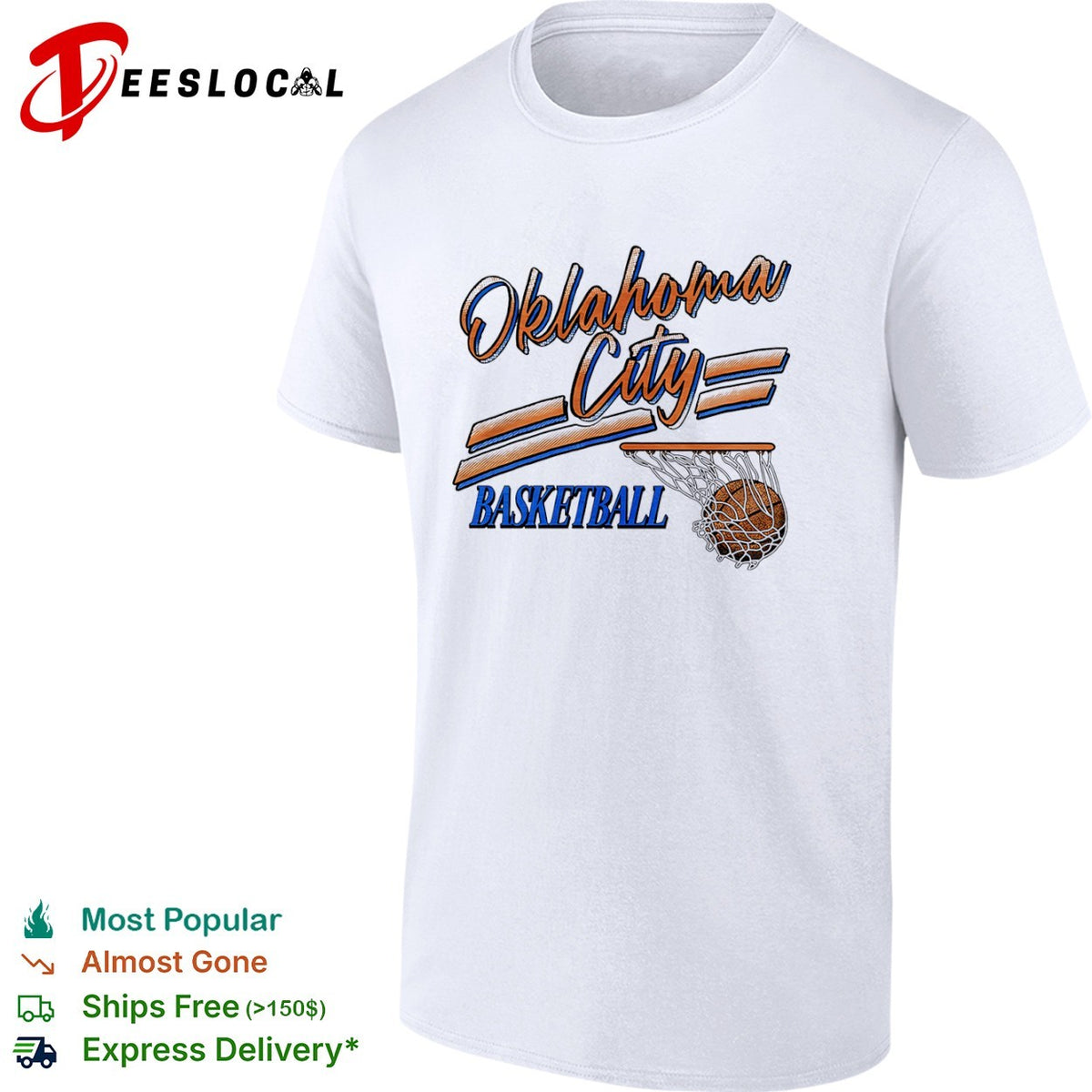 Oklahoma City Basketball featuring Oklahoma City and Basketball shirt