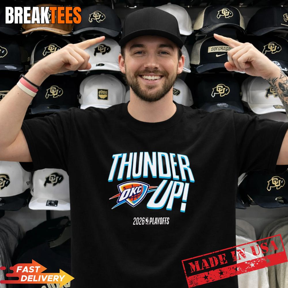 Oklahoma City Thunder Up 2026 NBA Playoffs Basketball Logo T-Shirt