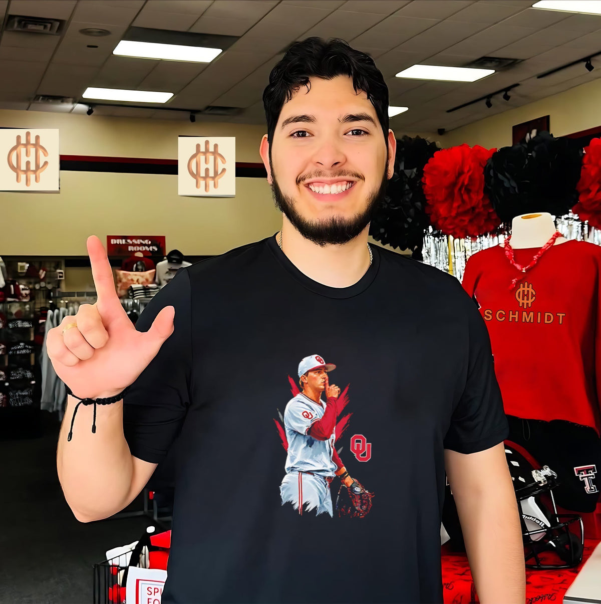 Oklahoma Jackson Cleveland shhh posing shirt
