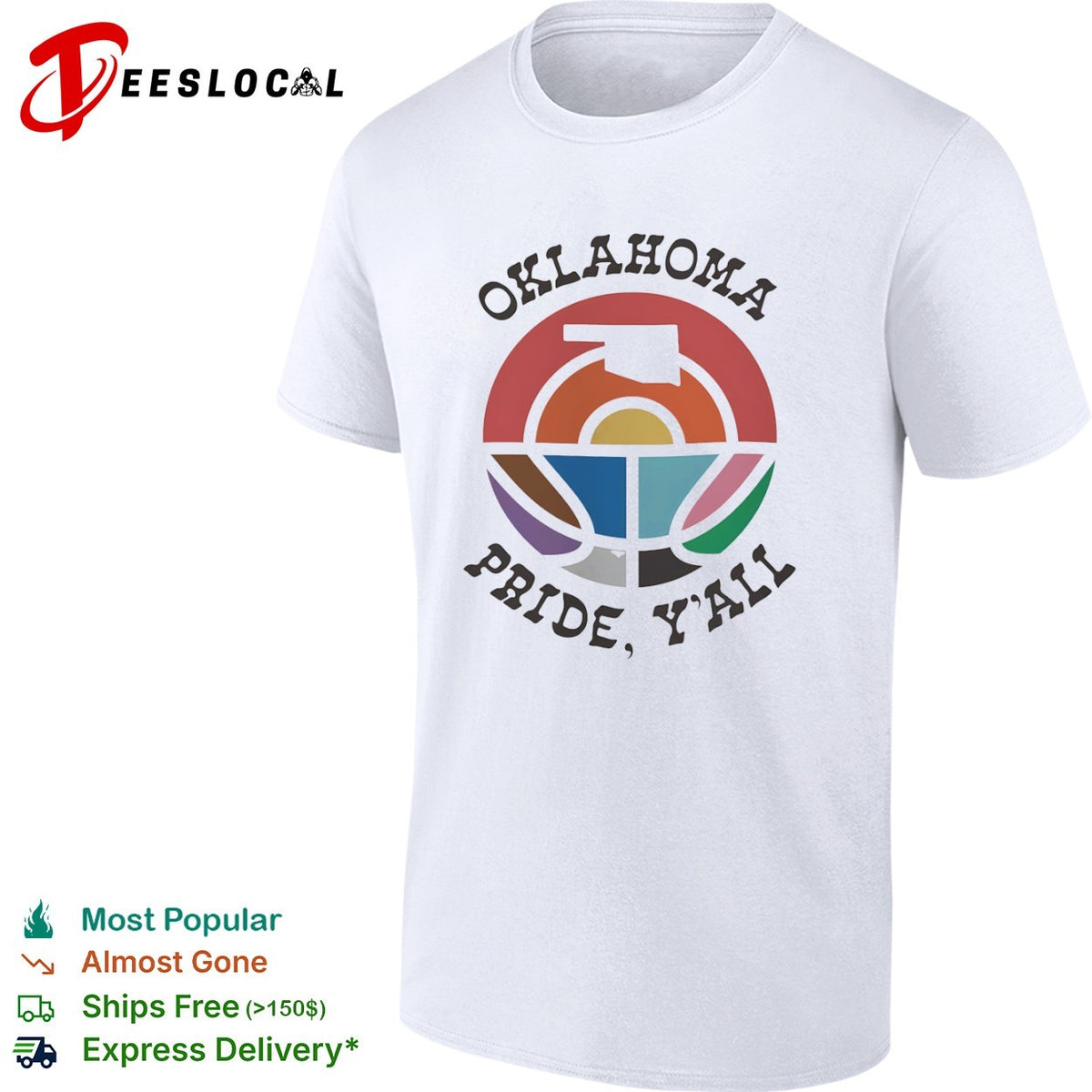 Oklahoma Pride Yall Rainbow State Map Logo Pride Month Retro Basketball shirt