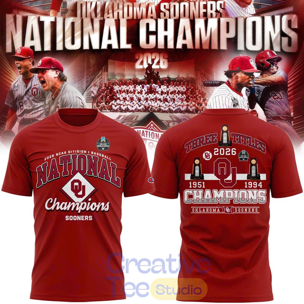 Oklahoma Sooners 2026 NCAA Baseball National Champions T-Shirt