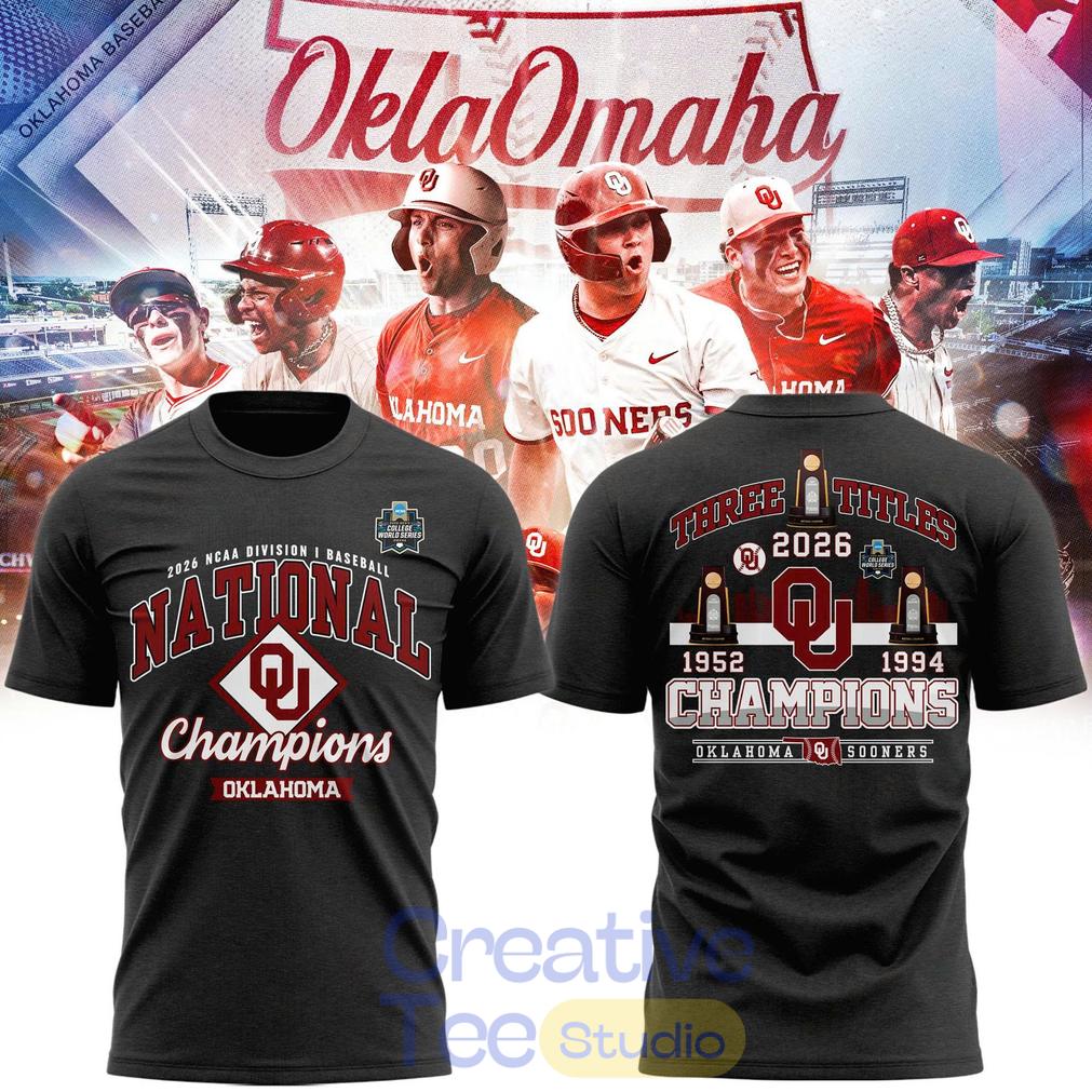 Oklahoma Sooners 2026 NCAA Baseball National Champions T-Shirt