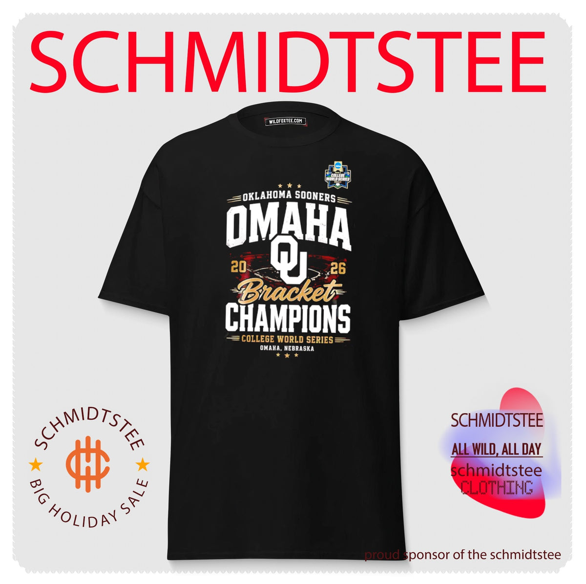 Oklahoma Sooners Baseball 2026 CWS OMAHA Bracket Champions shirt