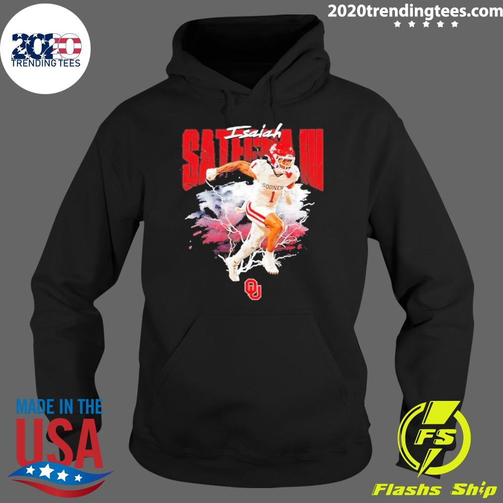Oklahoma Sooners Isaiah Sategna Iii Lightning Graphic Shirt