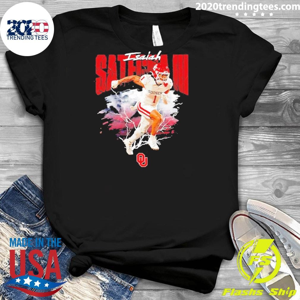 Oklahoma Sooners Isaiah Sategna Iii Lightning Graphic Shirt