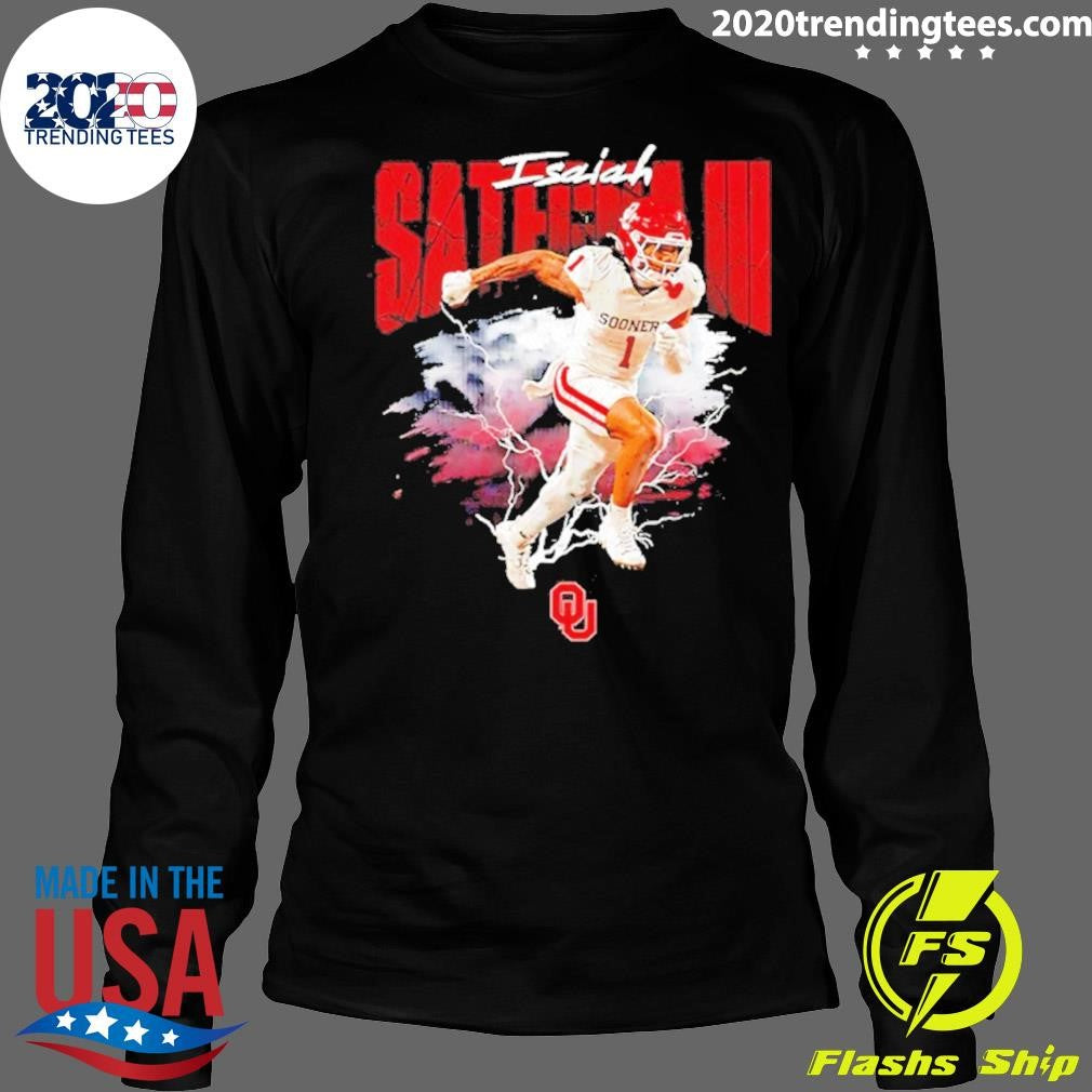 Oklahoma Sooners Isaiah Sategna Iii Lightning Graphic Shirt