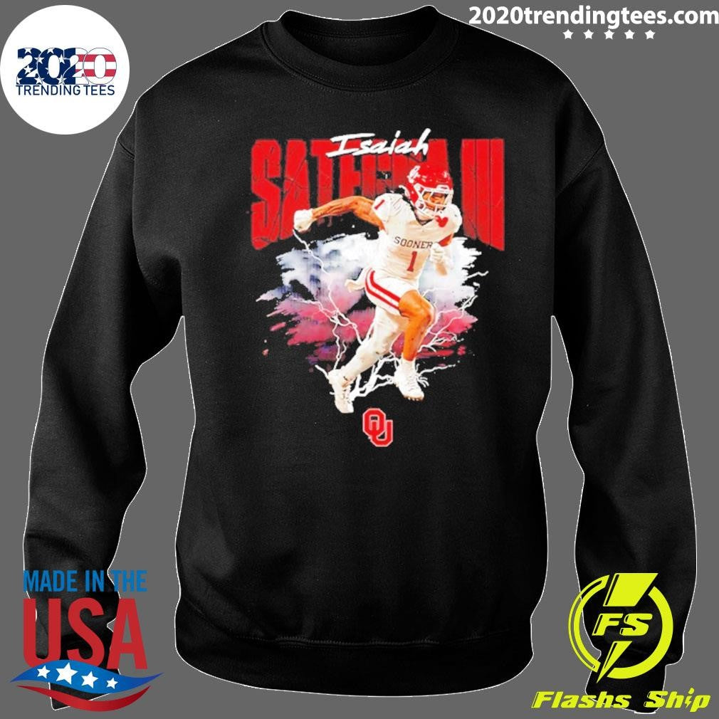 Oklahoma Sooners Isaiah Sategna Iii Lightning Graphic Shirt