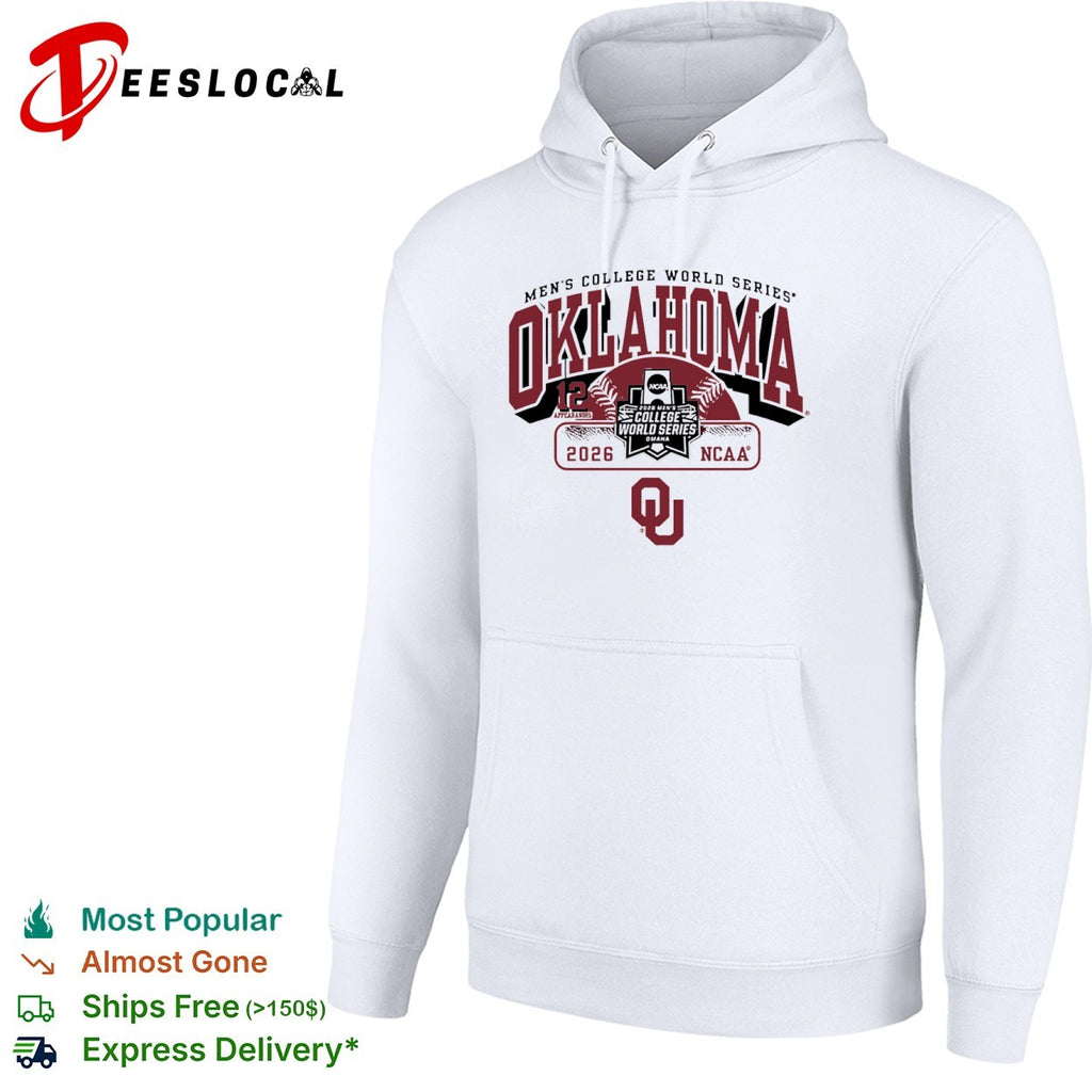 Oklahoma Sooners Mens College World Series 12 appearances 2026 NCAA Omaha baseball OU shirt