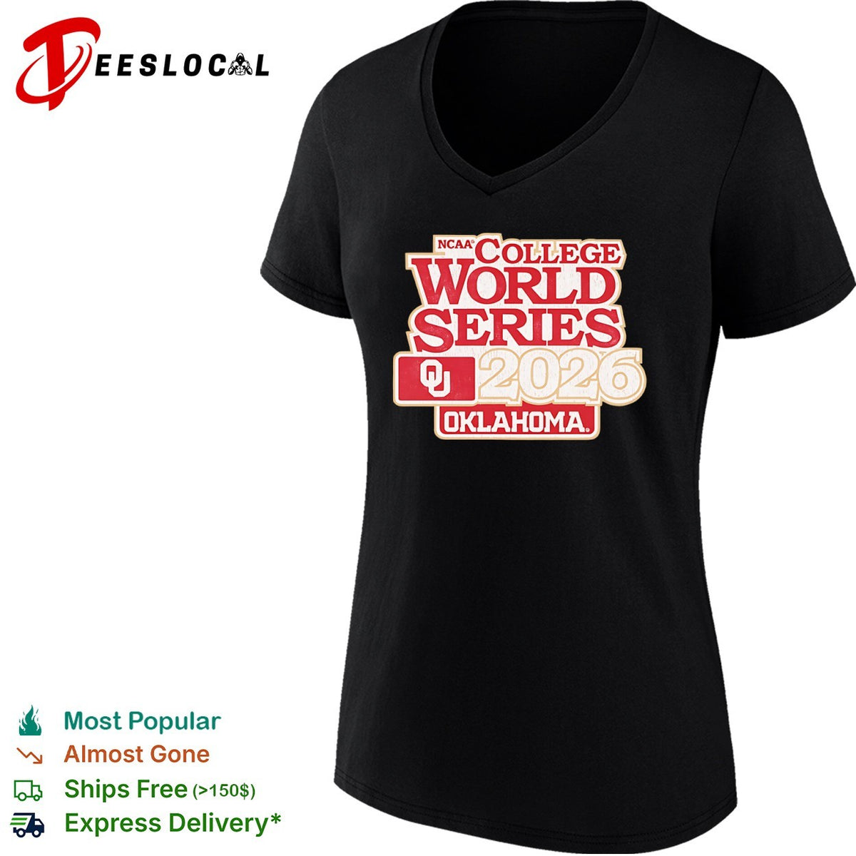 Oklahoma Sooners NCAA College World Series 2026 shirt