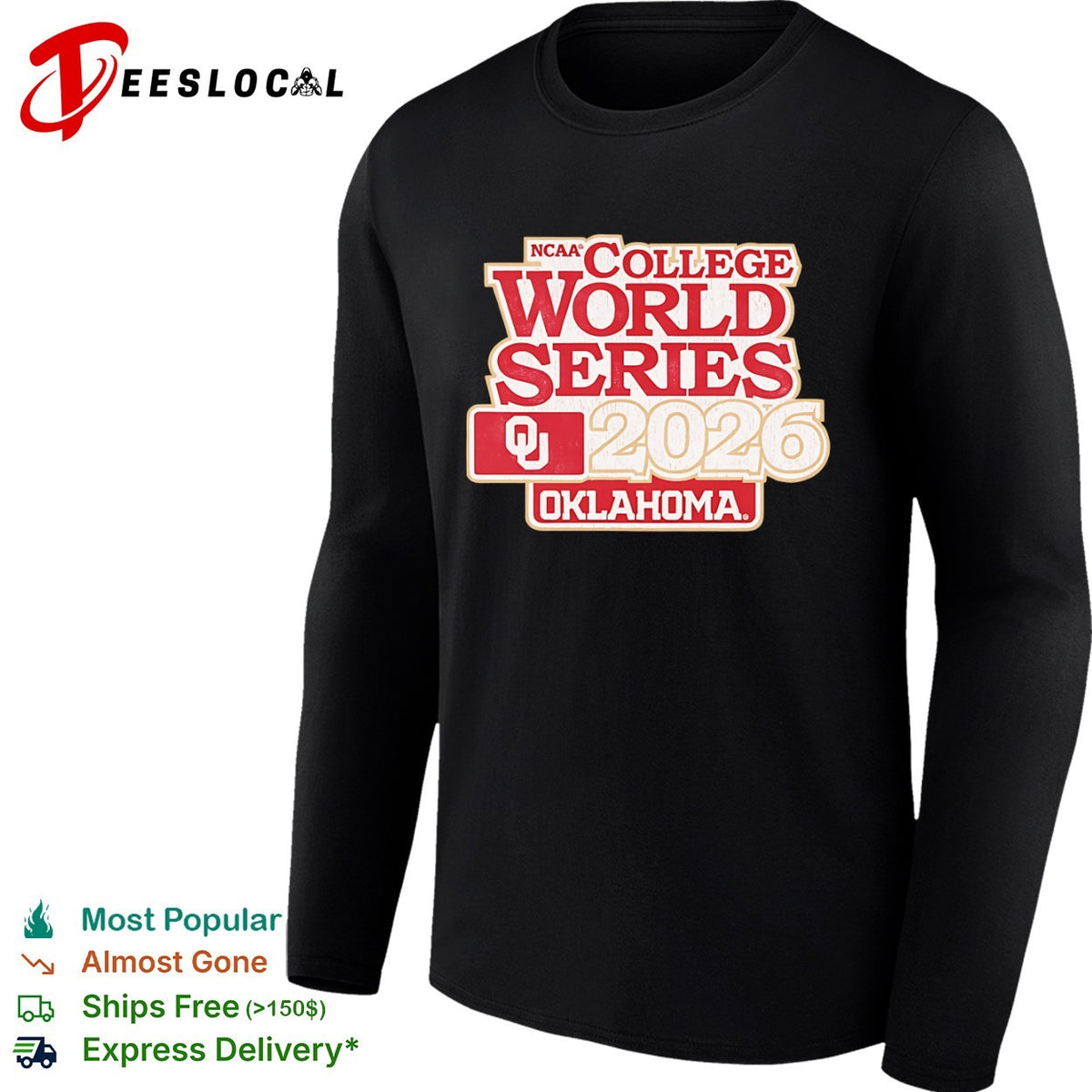 Oklahoma Sooners NCAA College World Series 2026 shirt