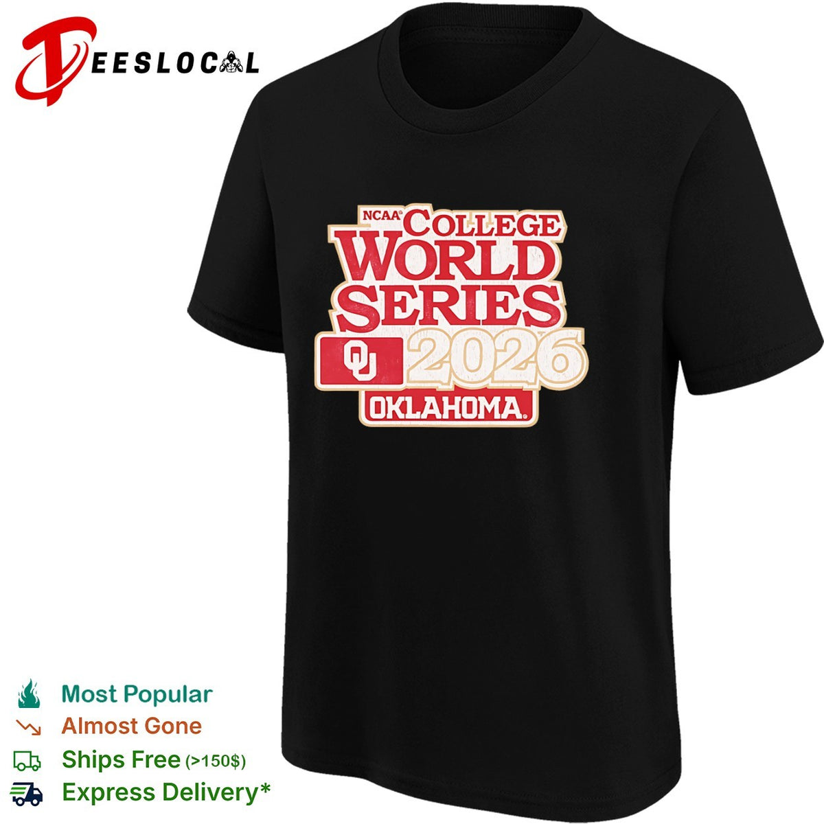 Oklahoma Sooners NCAA College World Series 2026 shirt