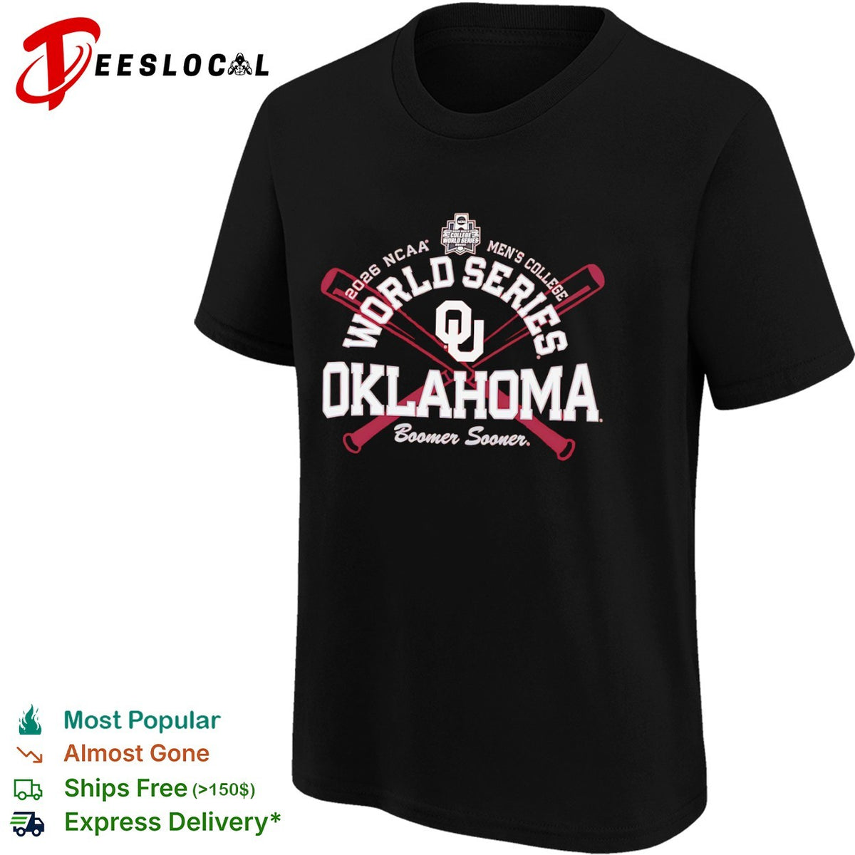 Oklahoma Sooners NCAA Men’s College World Series 2026 shirt
