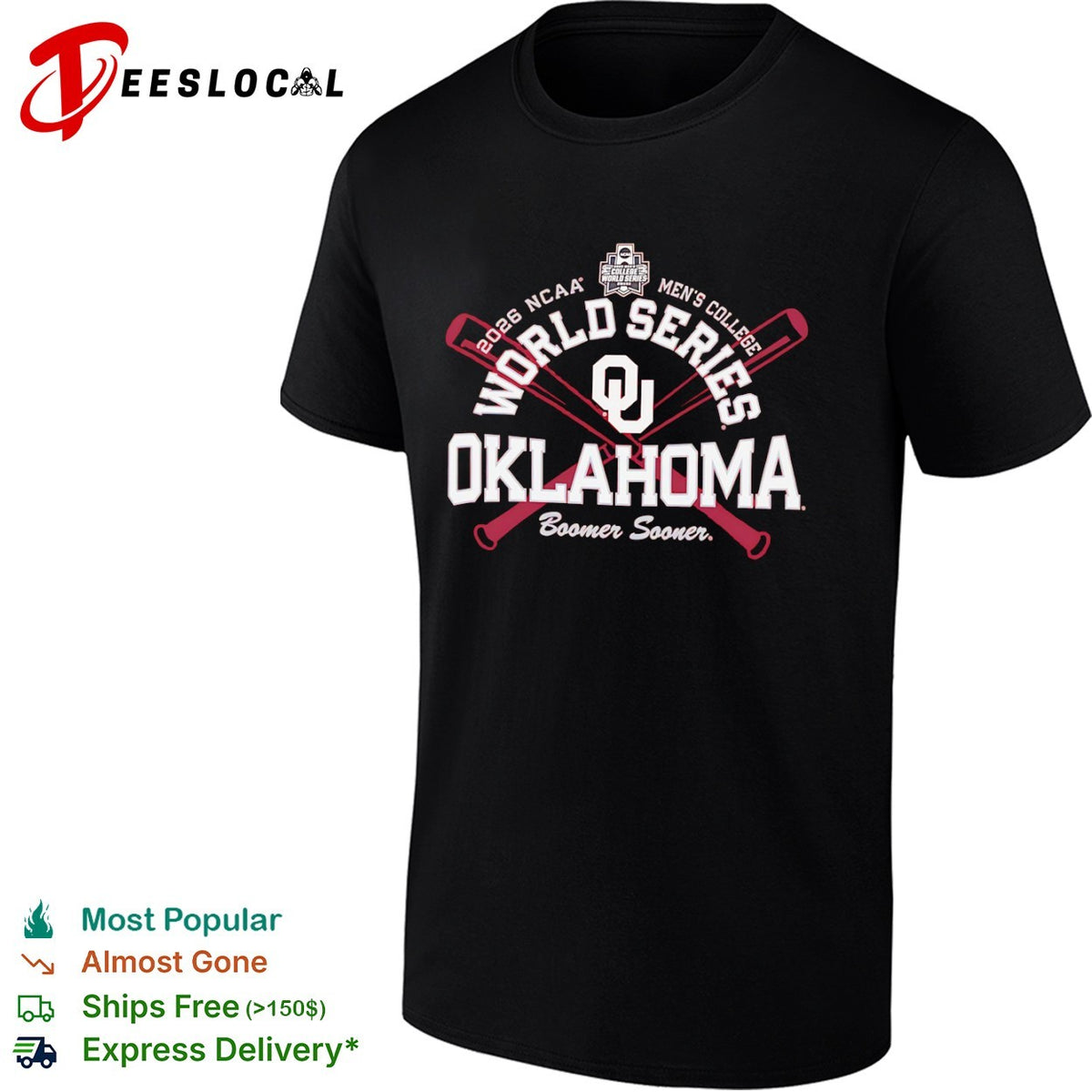 Oklahoma Sooners NCAA Men’s College World Series 2026 shirt