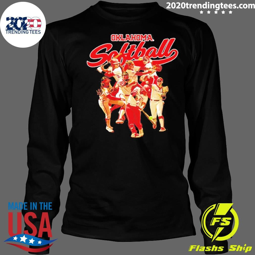 Oklahoma Sooners Softball Player Collage Graphic Shirt