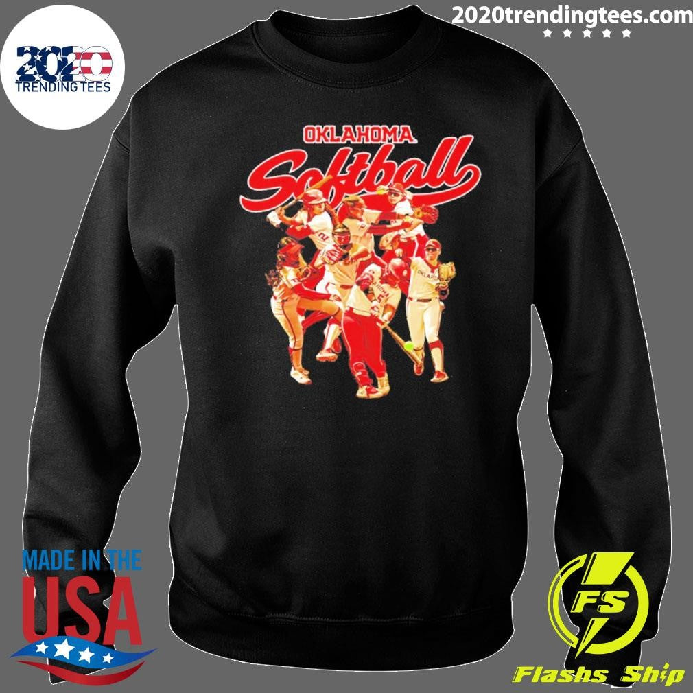 Oklahoma Sooners Softball Player Collage Graphic Shirt