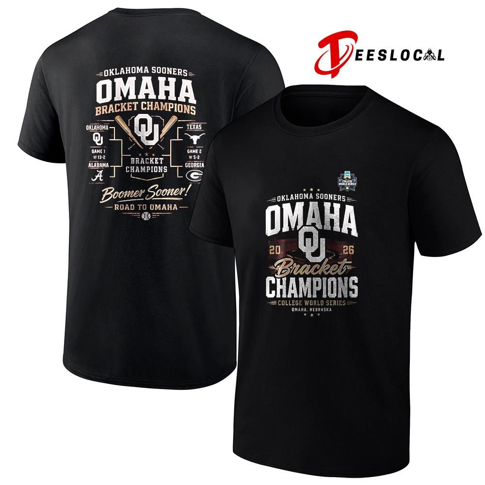 Oklahoma Sooners bracket champions college world series Omaha boomer Sooner graphic shirt