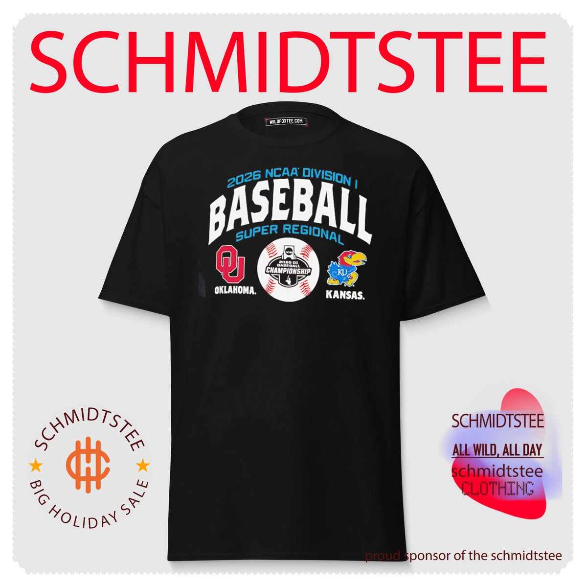 Oklahoma Sooners vs. Kansas Jayhawks 2026 NCAA Baseball Super Regional Matchup shirt