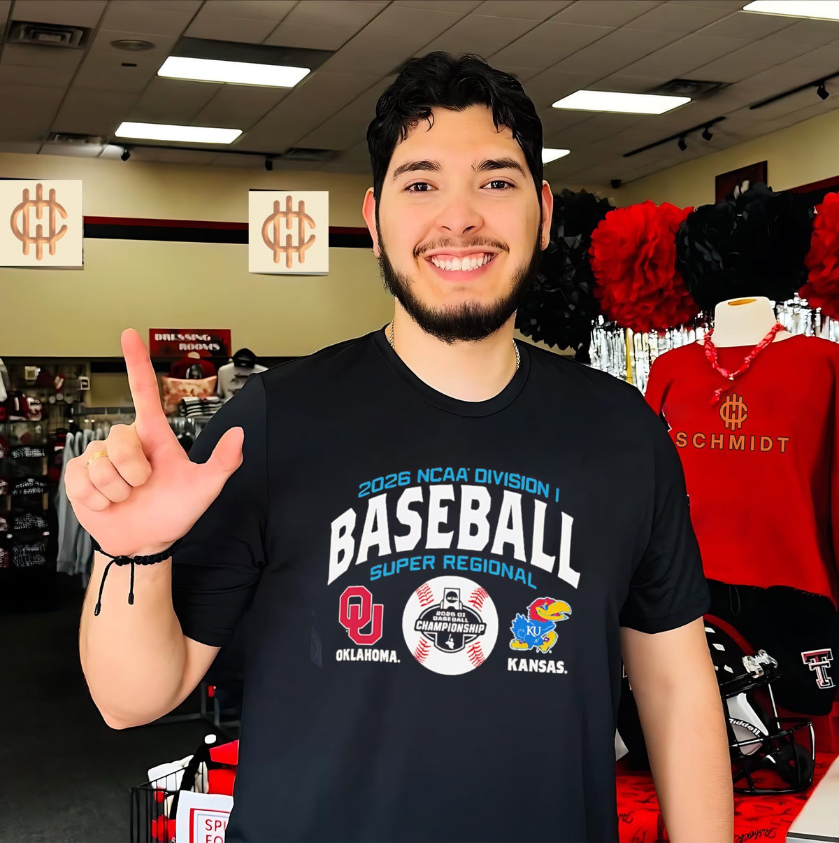 Oklahoma Sooners vs. Kansas Jayhawks 2026 NCAA Baseball Super Regional Matchup shirt