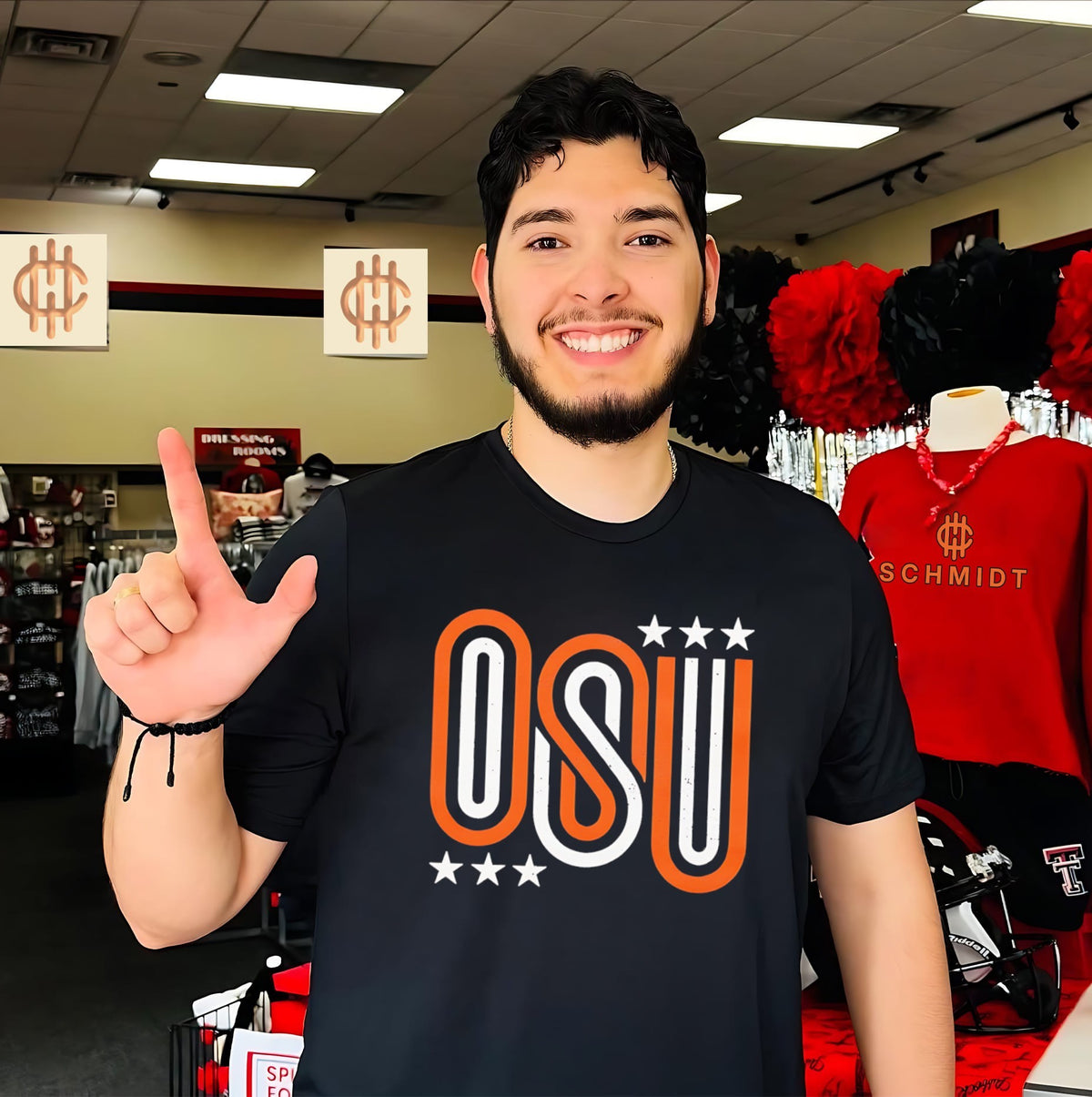 Oklahoma State University logo shirt
