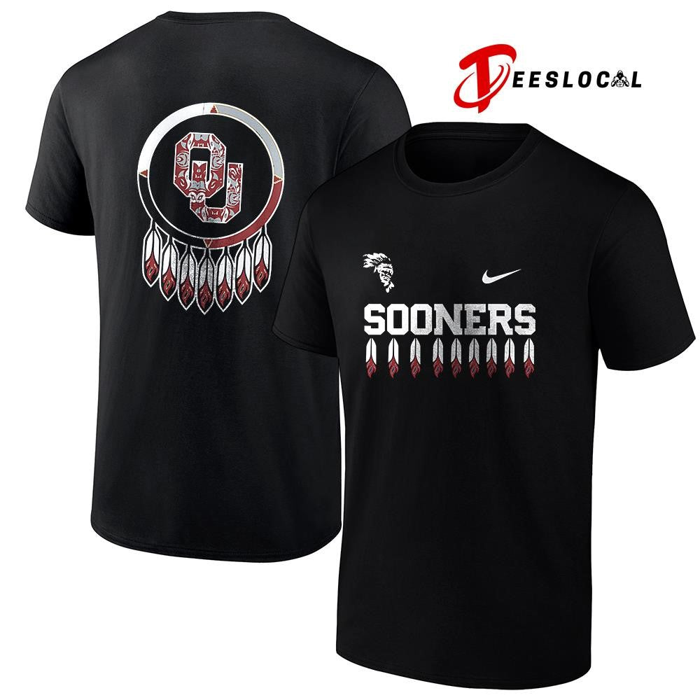 OklahomaSoonersNCAANativeAmericanheritagemonthdreamcatchertextshirt