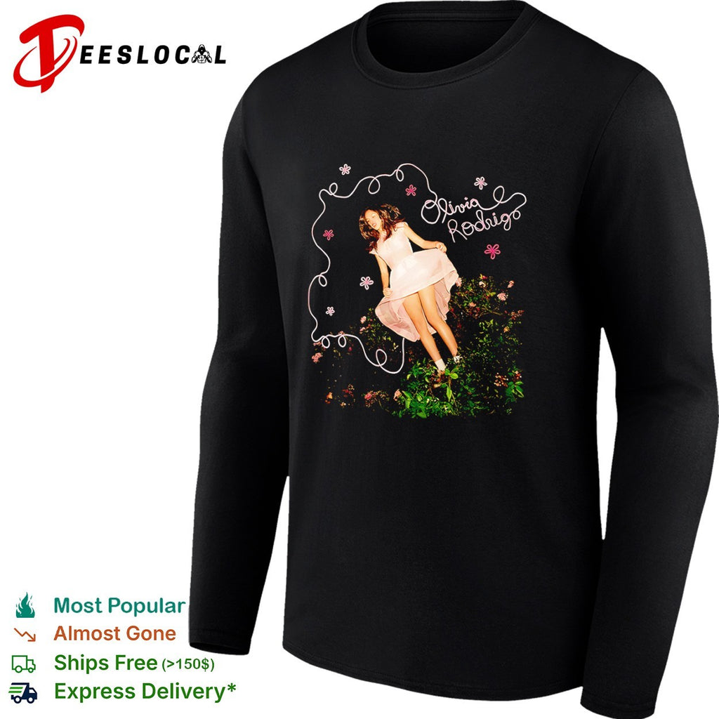 Olivia Rodrigo floral script shirt