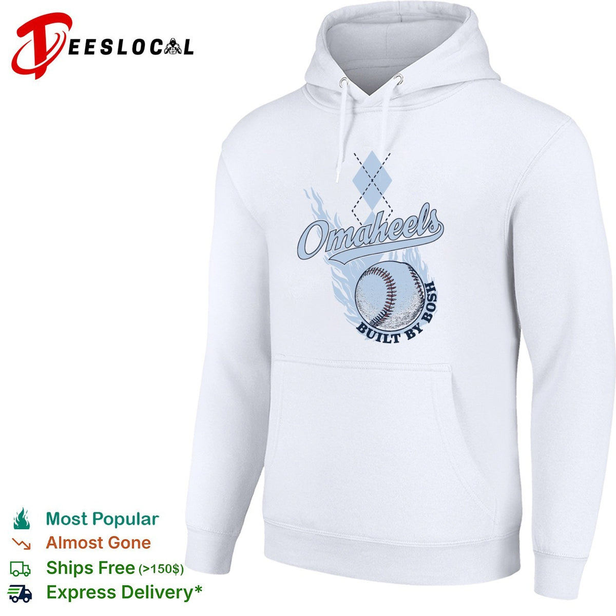 Omaheels Built by Bosh North Carolina Tar Heels College World Series Baseball shirt