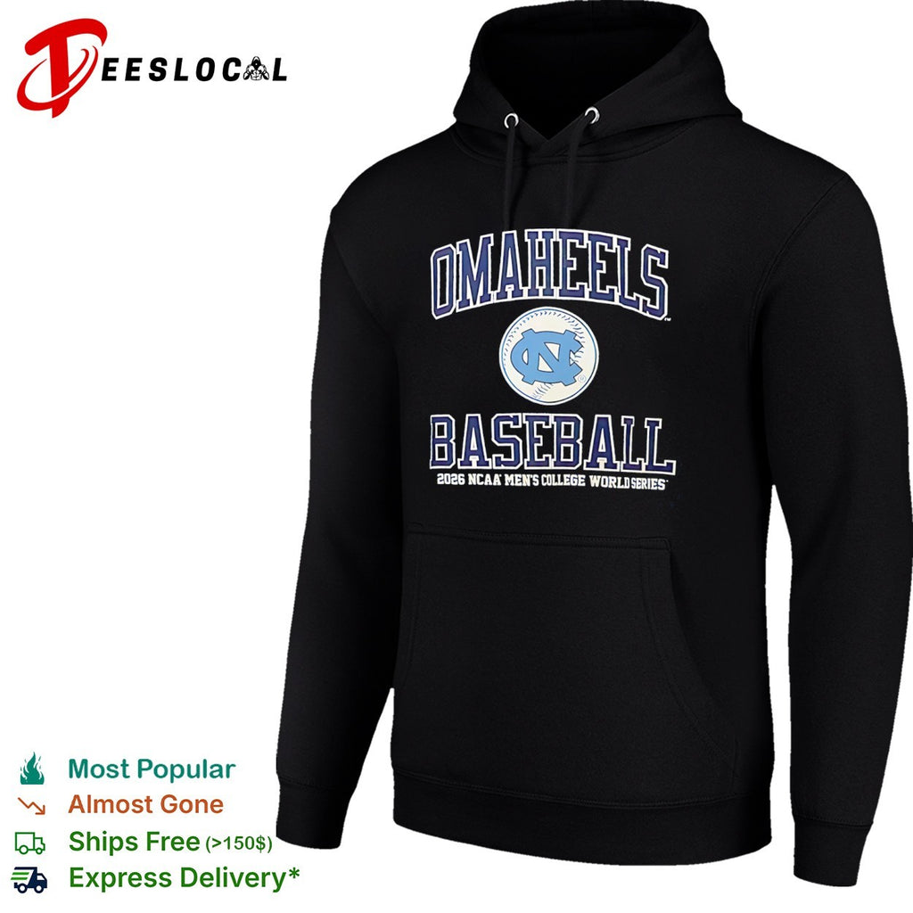 Omaheels North Carolina Tar Heels Baseball 2026 NCAA College World Series shirt