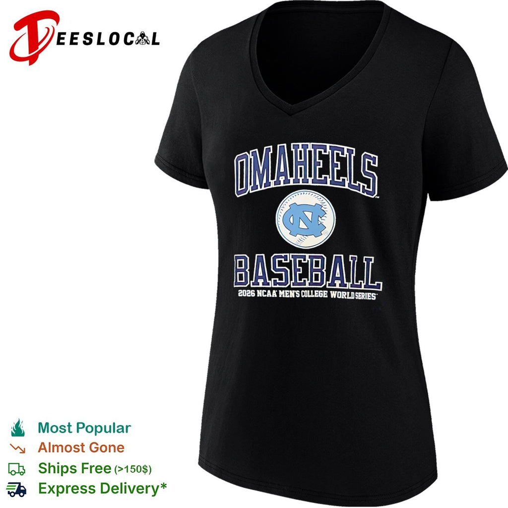 Omaheels North Carolina Tar Heels Baseball 2026 NCAA College World Series shirt