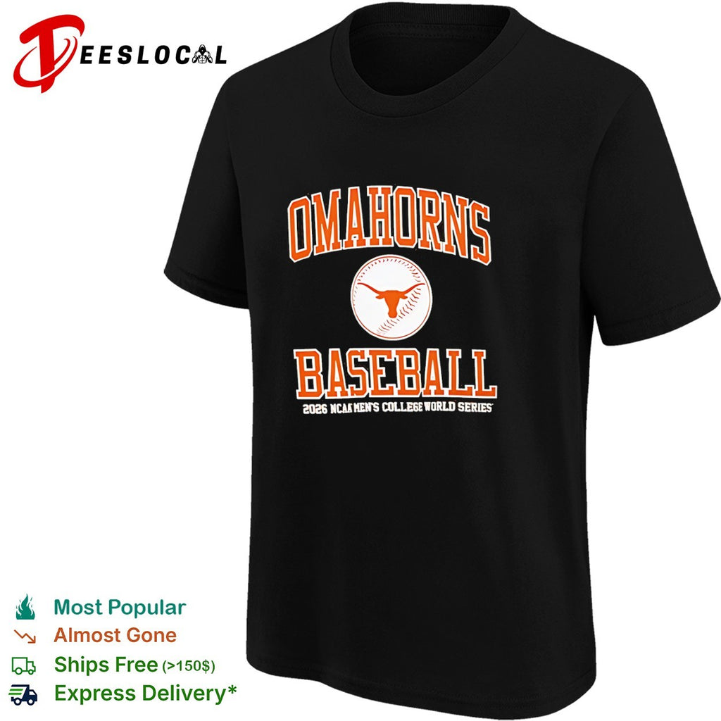 Omahorns Baseball 2026 NCAA Mens College World Series Texas Longhorns shirt