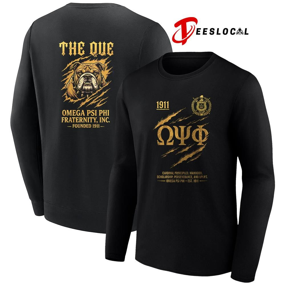 Omega Psi Phi cardinal principles the que shirt