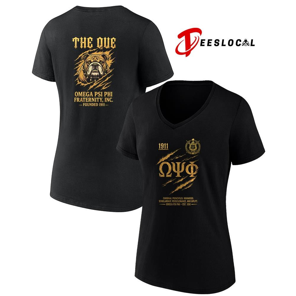 Omega Psi Phi cardinal principles the que shirt
