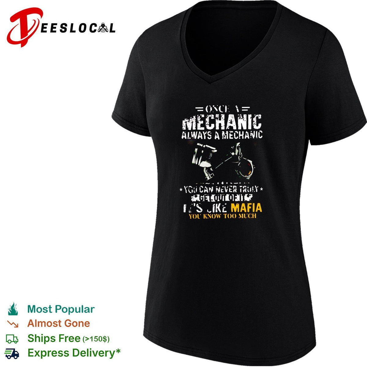Once a mechanic always a mechanic it’s like mafia piston tool graphic shirt