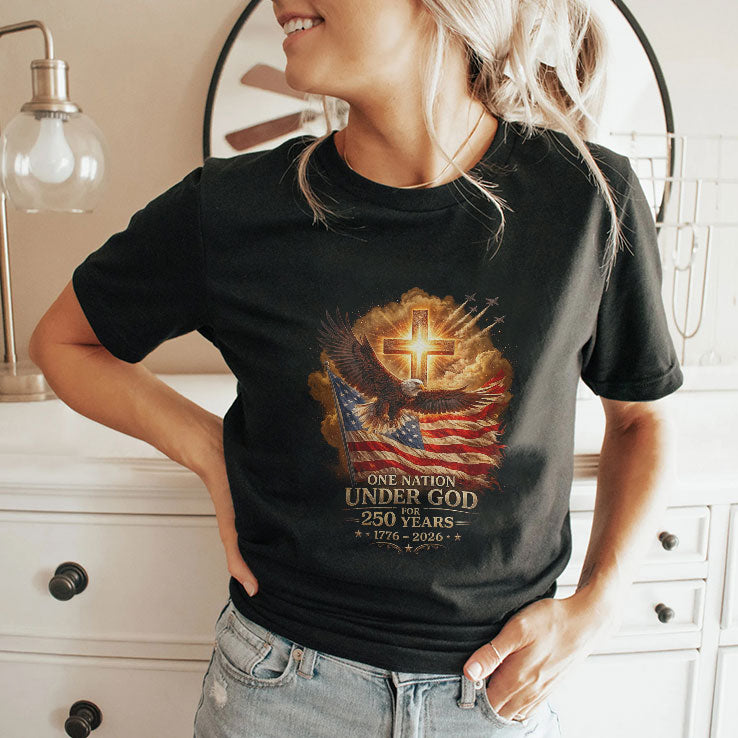 One Nation Under God For 250 Years 1776 2026 T Shirt