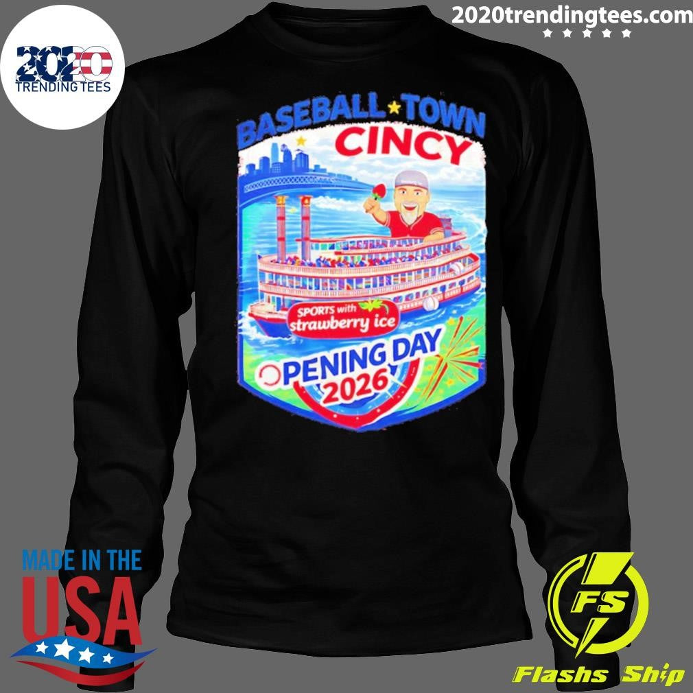 Opening Day With Strawberry Ice 2026 Baseball Town Shirt
