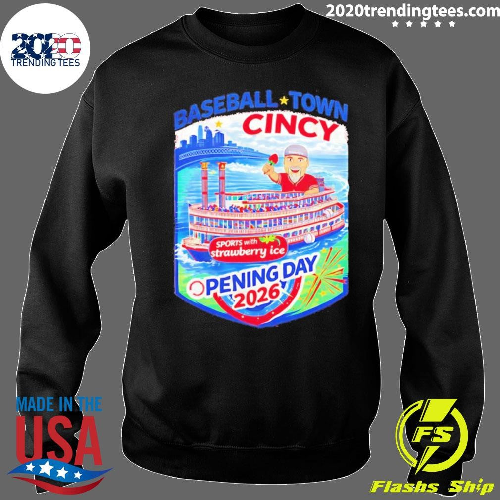 Opening Day With Strawberry Ice 2026 Baseball Town Shirt