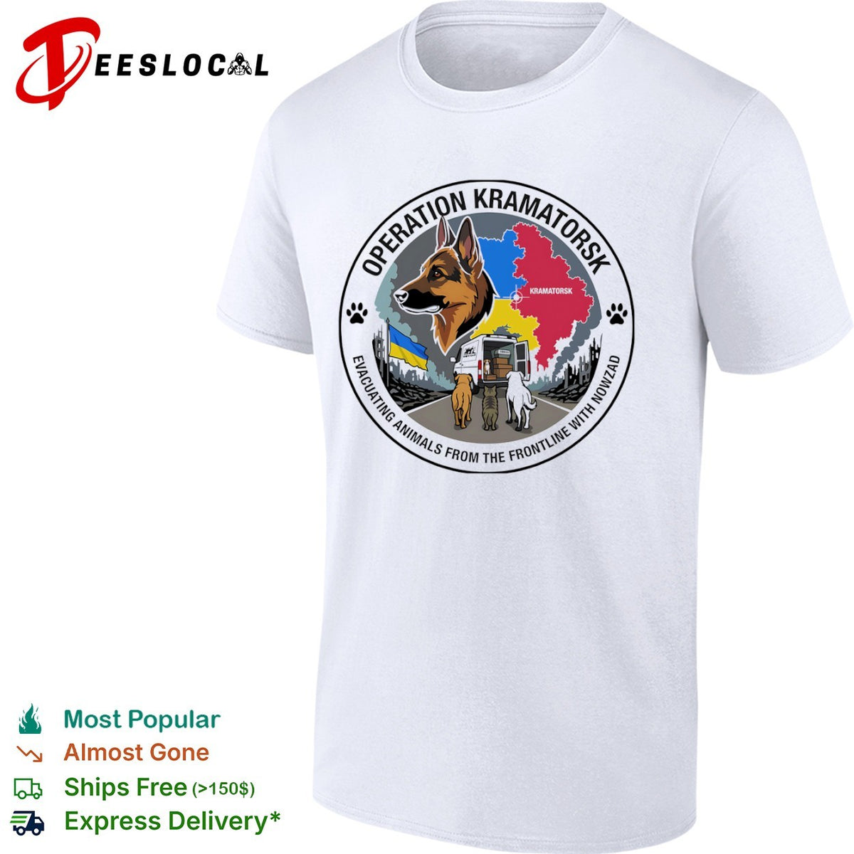 Operation Kramatorsk Evacuating Animals from the Frontline with Nowzad shirt