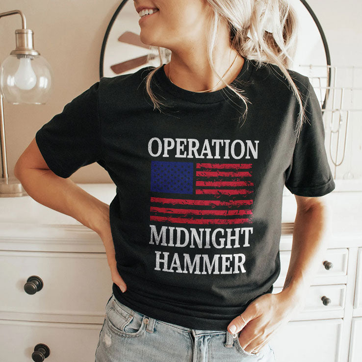 Operation Midnight Hammer with American Flag T Shirt