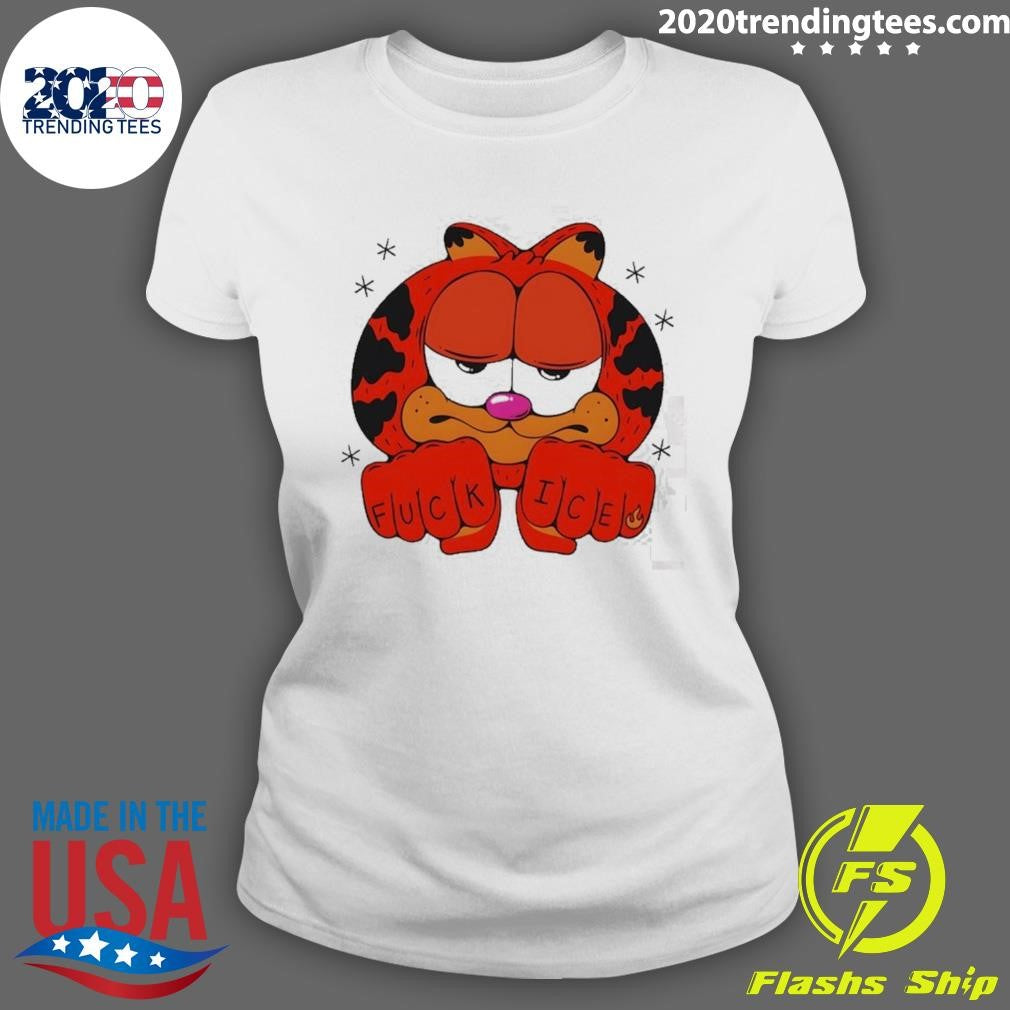 Orange Cat Fuck Ice Funny Meme Shirt