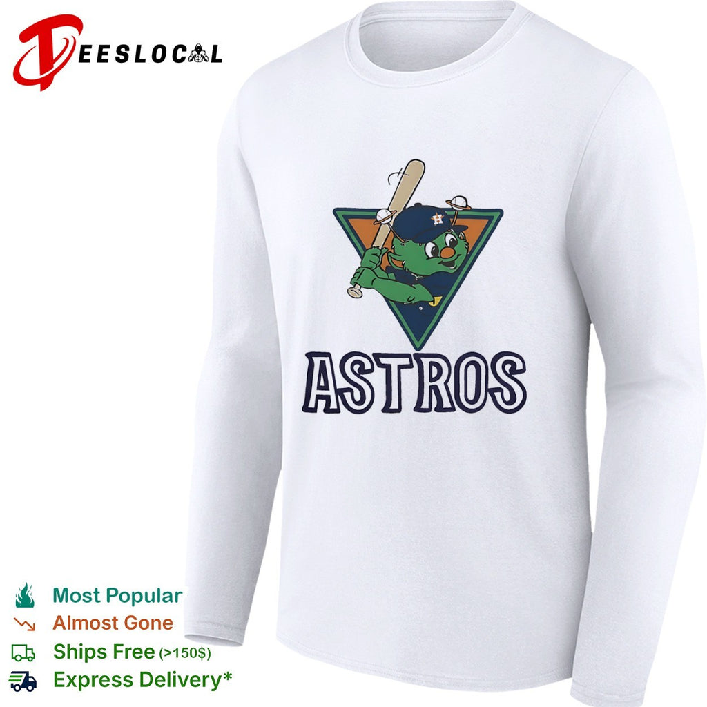 Orbit the Houston Astros Mascot with Saturn Rings and Baseball shirt