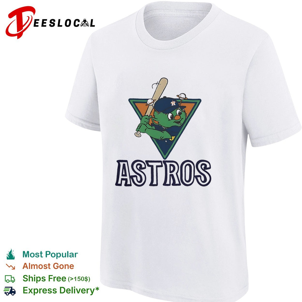 Orbit the Houston Astros Mascot with Saturn Rings and Baseball shirt