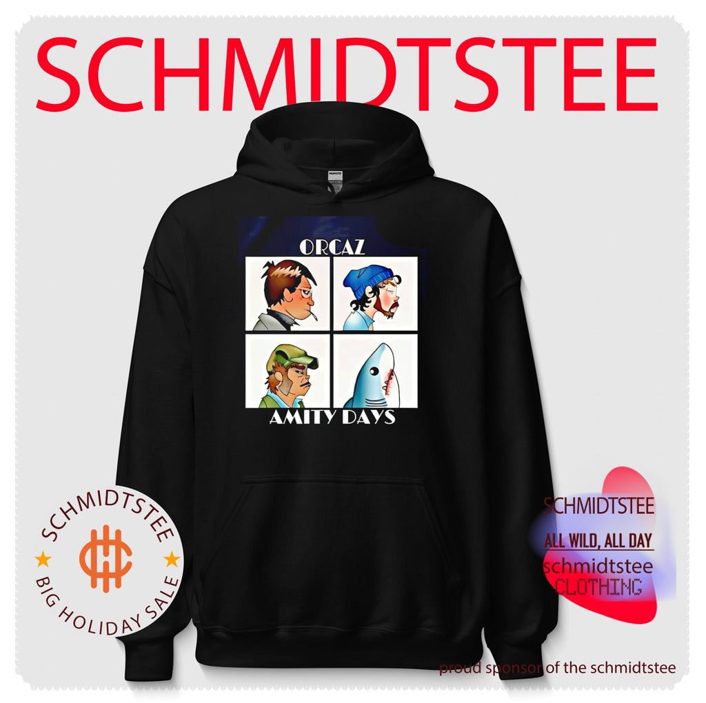 Orcaz Amity Days Demon Days and Jaws parody shirt
