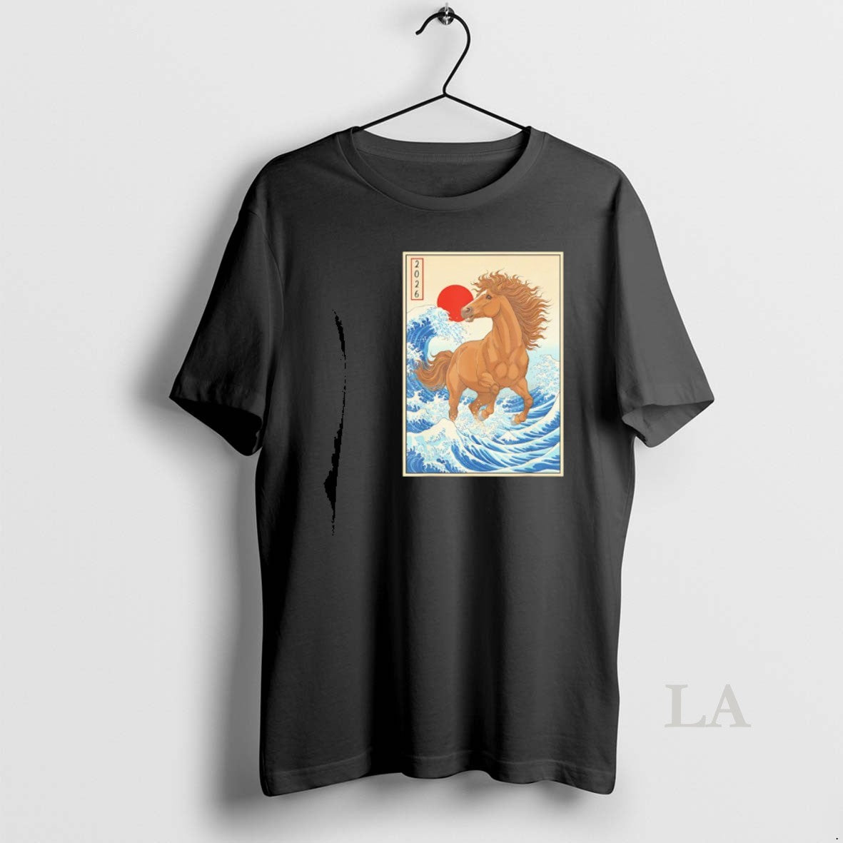 Original 2026 Year Of The Horse Japanese Wave Art